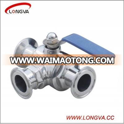 Stainless Steel Three Way Manual Clamp Ball Valve