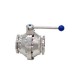 304 Sanitary food grade butterfly type ball valve