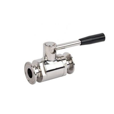 Sanitary medical ball valve clamped end