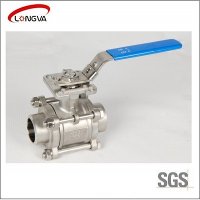 Stainless Steel 3PCS Welding Ball Valve